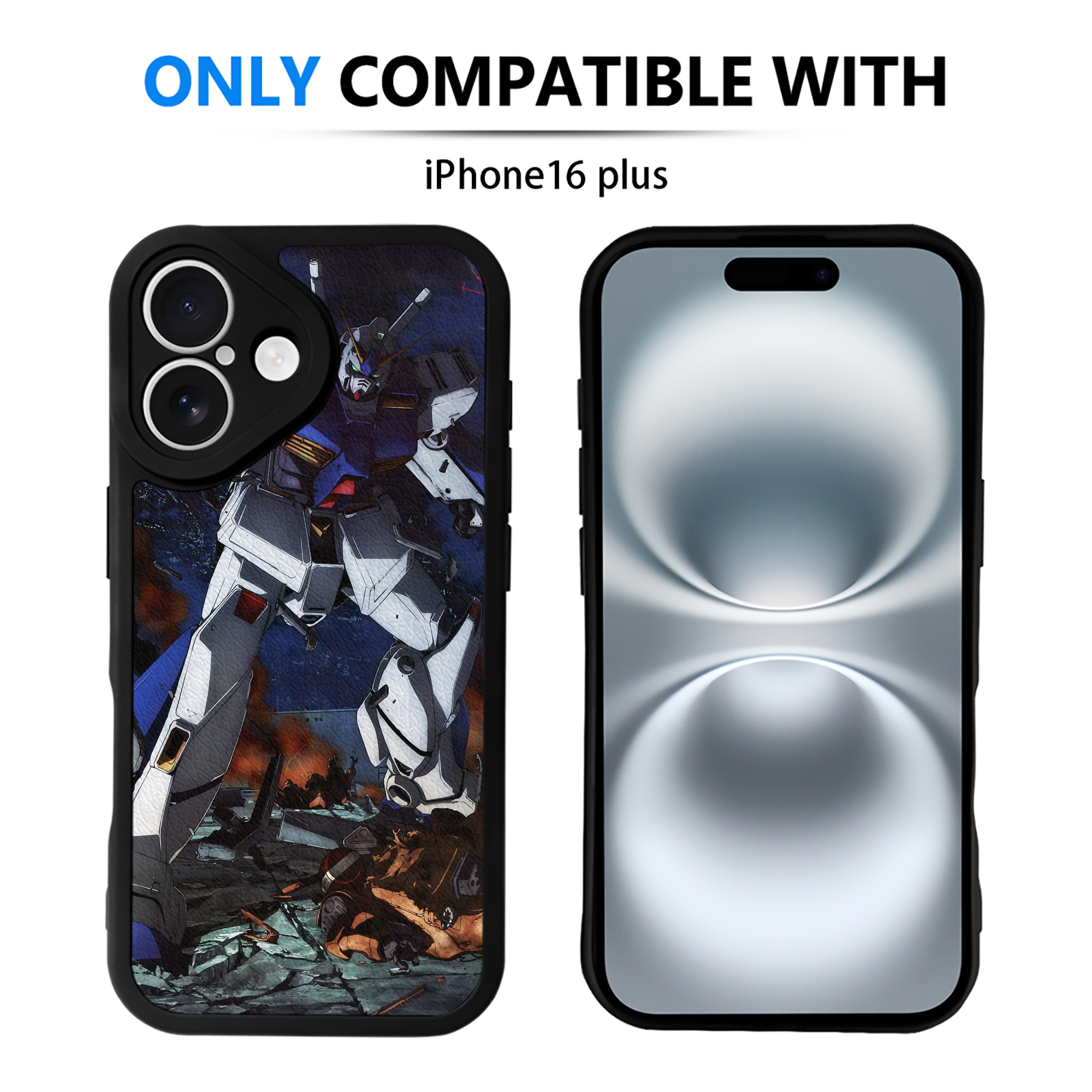 （画像用） 機動戦士ガンダム Mobile Suit Gundam 【iPhone 16シリーズ対応】シリコンスマホケース（レザー調） 材質：シリコン